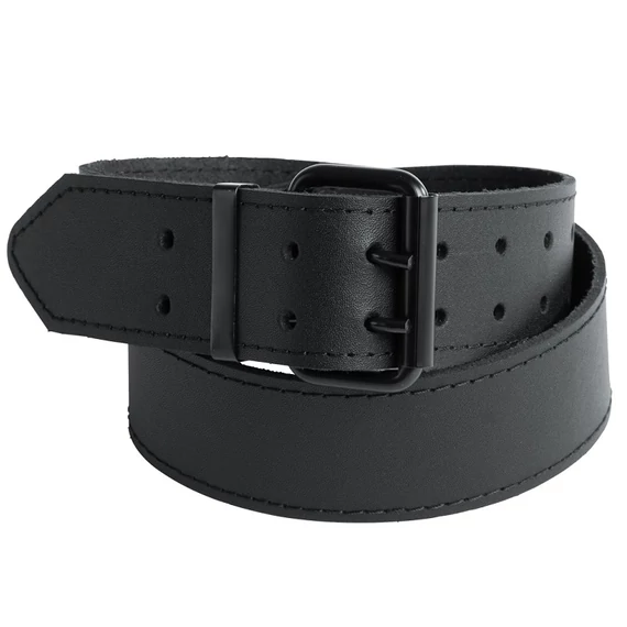 KWB Profi bőr dupla csatos deréköv, fekete, 115x5cm