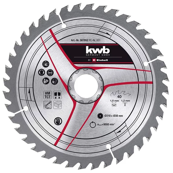 KWB körfűrészlap 250x30x3.2, 24 fogas