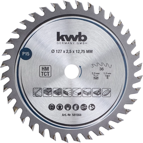 KWB Clean cut körfűrészlap, 190x30mm, 56 fogas