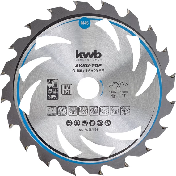 KWB Thin-cut körfűrészlap, 190x30mm, 30 fogas