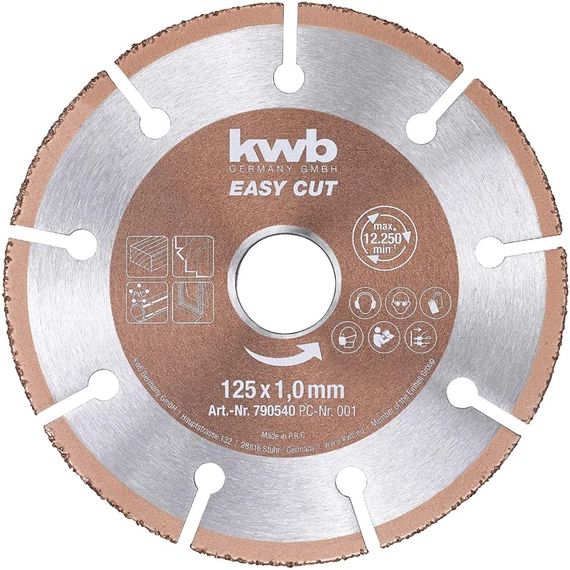 KWB Profi Easy Cut TCG volfram-karbid darabolótárcsa, 125x22.23x1mm