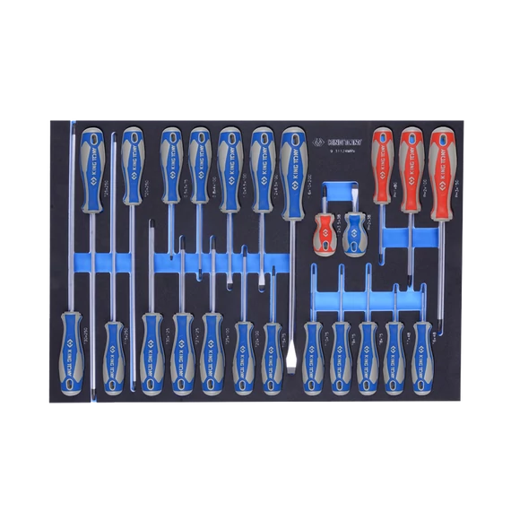 King Tony csavarhúzó készlet, 24 részes (EVA tálcás)