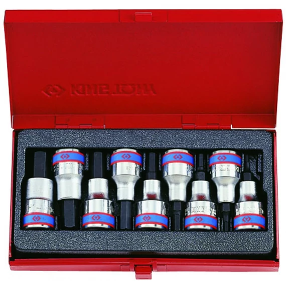 King Tony 9 részes 1/2˝-os hatszög bitfejkészlet L=55mm