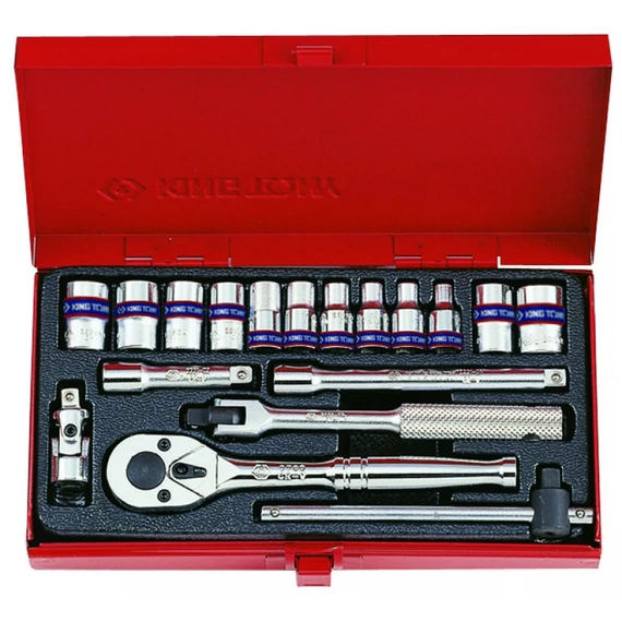 King Tony 18 részes 1/4&quot;-os kézidugókulcs készlet