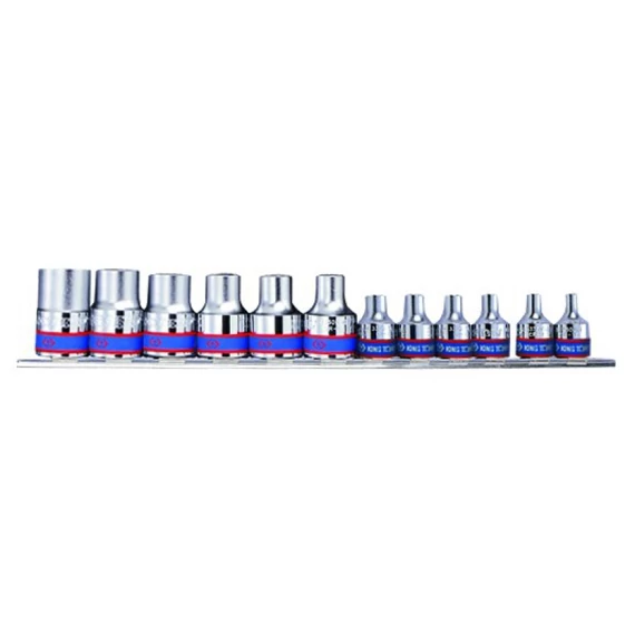 King Tony 12 részes 1/2" &amp; 3/8˝-os torx dugókulcs készlet bliszteren