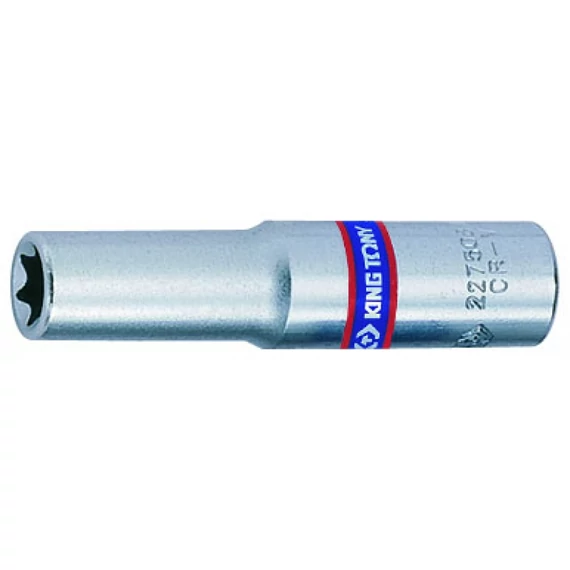 King Tony Torx hosszú dugókulcs 1/4˝ 6 mm