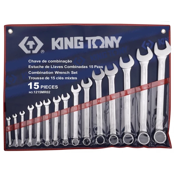 King Tony 15 részes csillag-villáskulcs készlet 6-32 mm