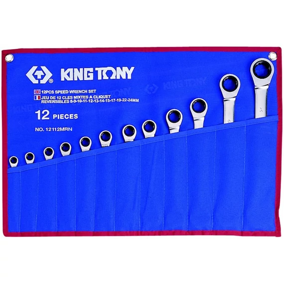 King Tony 12 részes racsnis csillag-villáskulcs készlet 