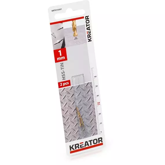 Kreator KRT010201 HSS titánium csigafúró, 1x34mm, 2db