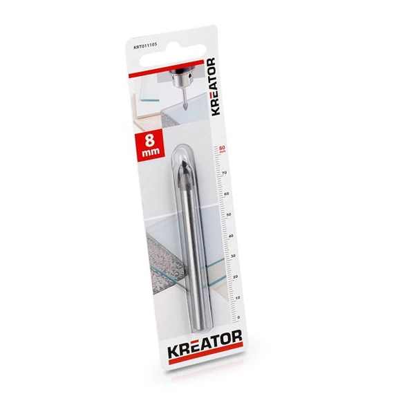 Kreator KRT011105 hengeres szárú fúrószár, csempe-üveg, 8x80mm