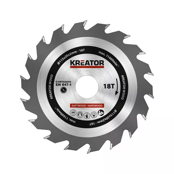 Kreator KRT020434 körfűrészlap 115mm 18 fog