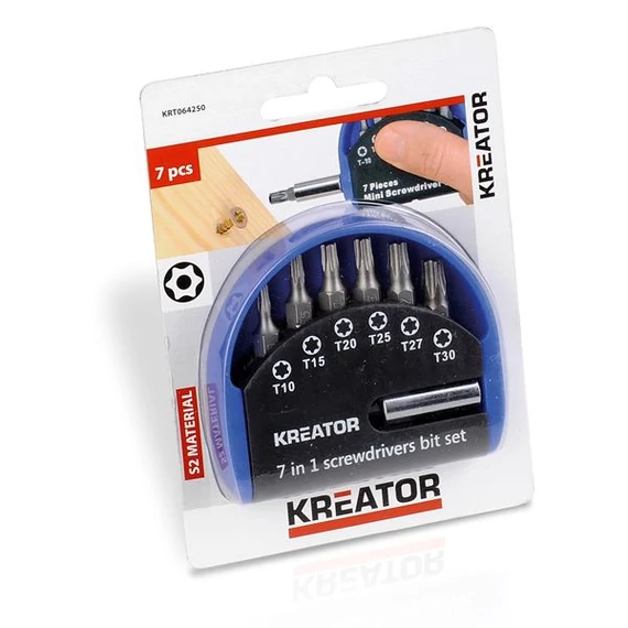 Kreator KRT064250 bitkészlet Torx 7 részes