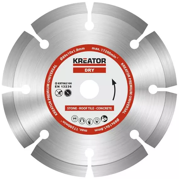 Kreator KRT082100 prémium gyémánt vágótárcsa, 89mm