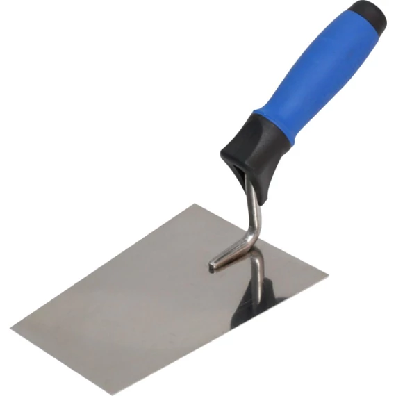 Kubala roszdamentes acél stukkó kőműves kanál, 2 komponenesű fogantyúval G-10, 115x160x90mm