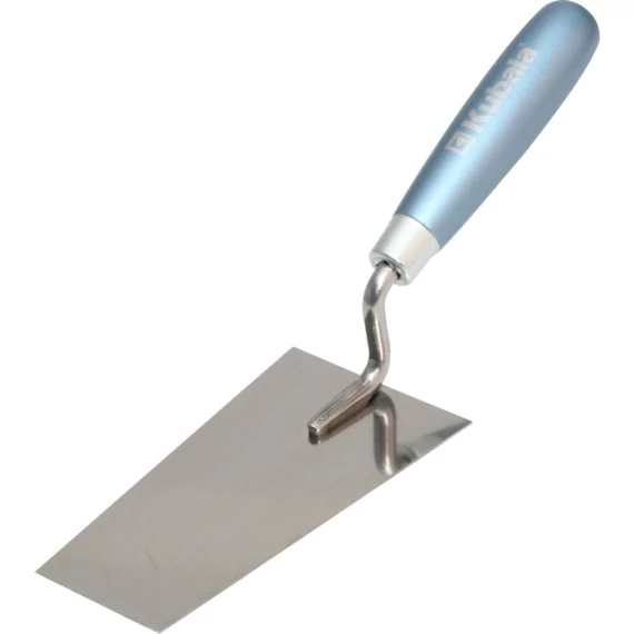 Kubala roszdamentes acél stukkó kőműves kanál, fa nyéllel, 80x145x55mm