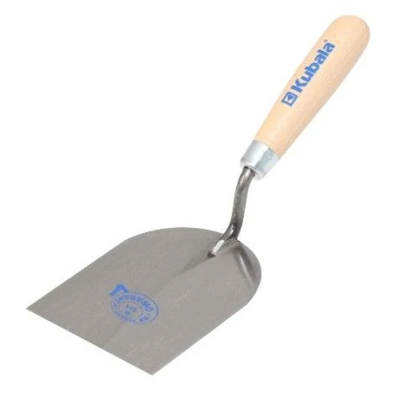 Kubala kőműves kanál acél, fa nyéllel