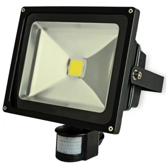 LED reflektor, hideg fehér, mozgásérzékelős, 20W, 1800lm, kültéri