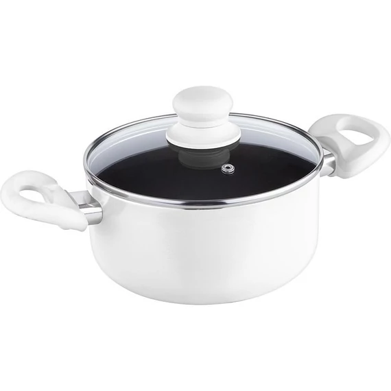 Lamart LT1015 MULTICOLOR lábas fedővel, tapadásmentes, 2L, fehér