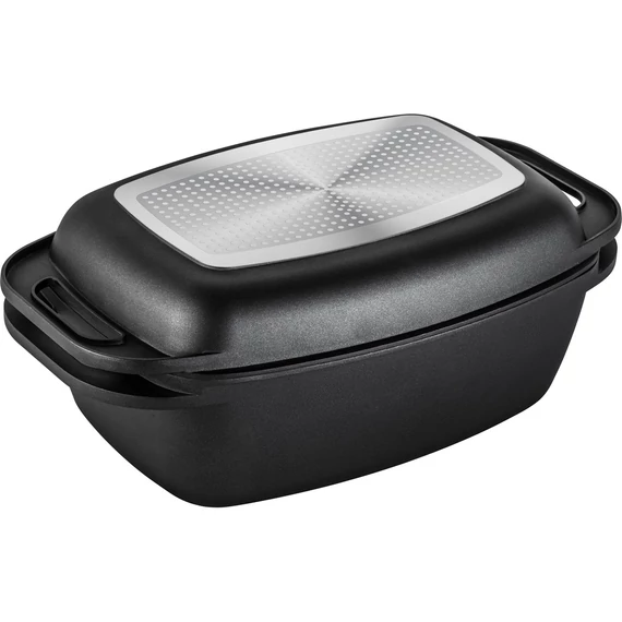 Lamart LT1105 DOUBLE sütőedény grillező fedővel, 9+3L