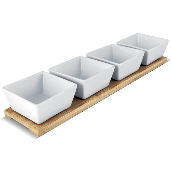 Lamart LT9020 BAMBOO tál készlet tálcával, 38x9cm, 5 részes