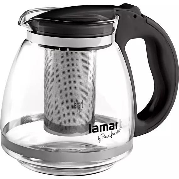 Lamart LT7027 VERRE teáskanna, 1.5L, fekete