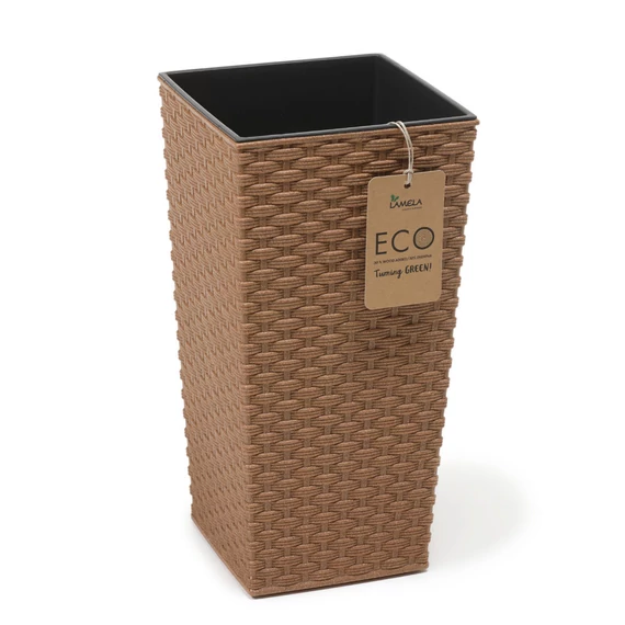 Lamela Finezja Eco rattan kaspó, 19cm, natur fa