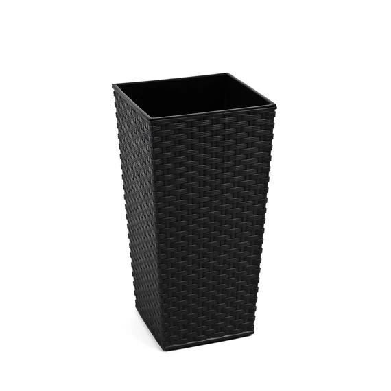 Lamela Finezja rattan kaspó, 25cm, fekete