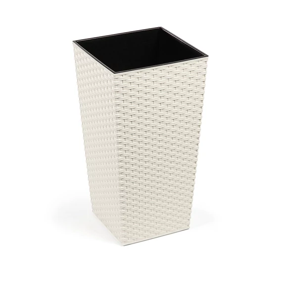 Lamela Finezja rattan kaspó, 19cm, krém