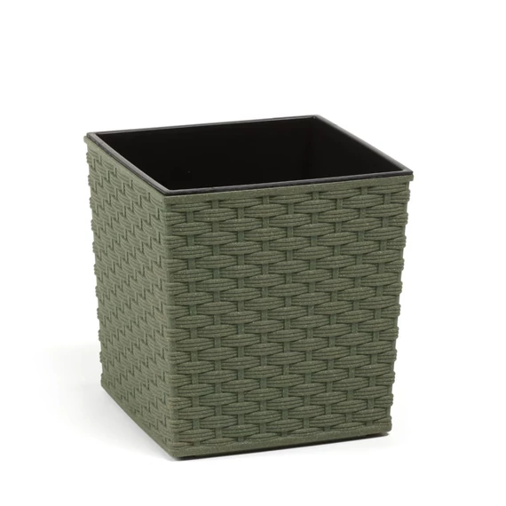Lamela Juka Eco rattan kaspó, 19cm, erdő zöld
