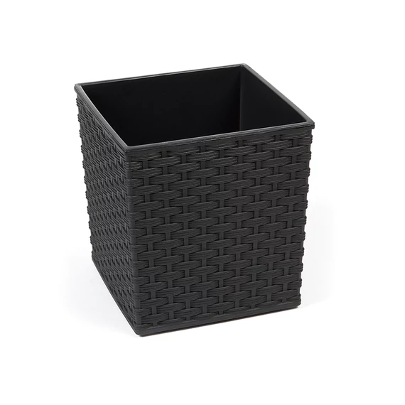 Lamela Juka Rattan kaspó, 30cm, fekete