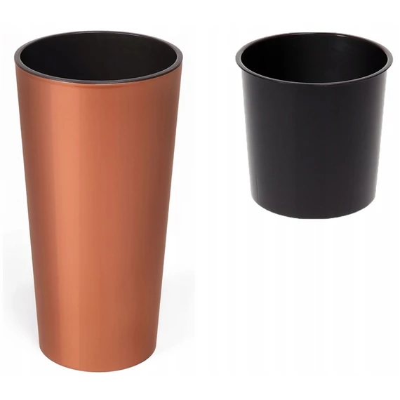 Lamela Lilia Gloss kaspó, betéttel 14cm, réz