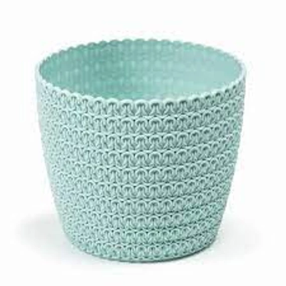 Lamela Magnolia Jersey kaspó 16cm, kerek, menta