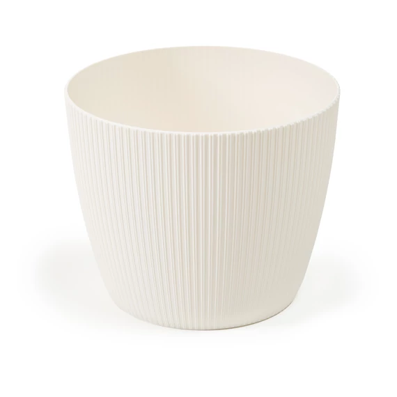 Lamela Magnolia Jumper kaspó, 26cm, kerek, krém