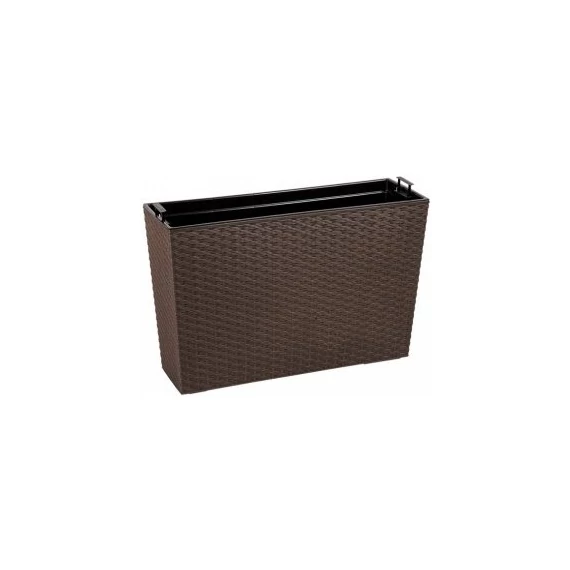 Lamela Werbena rattan balkonláda, 19x56x36.5cm, mokka