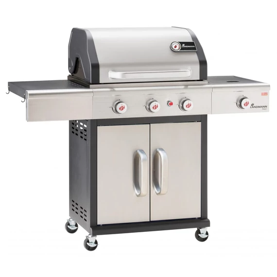 Landmann Triton maxX PTS 3.1 gázgrill, 12 személyes, 14.2kW, ezüst