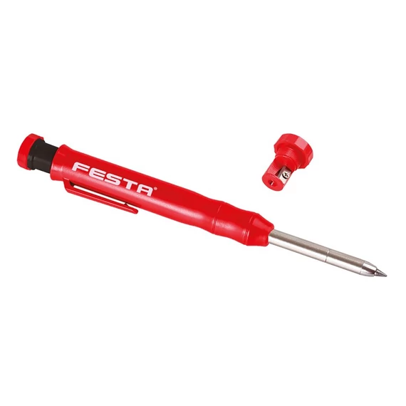 Levior acél ácsceruza cserélhető betéttel, HB, furatjelölő, 6mm