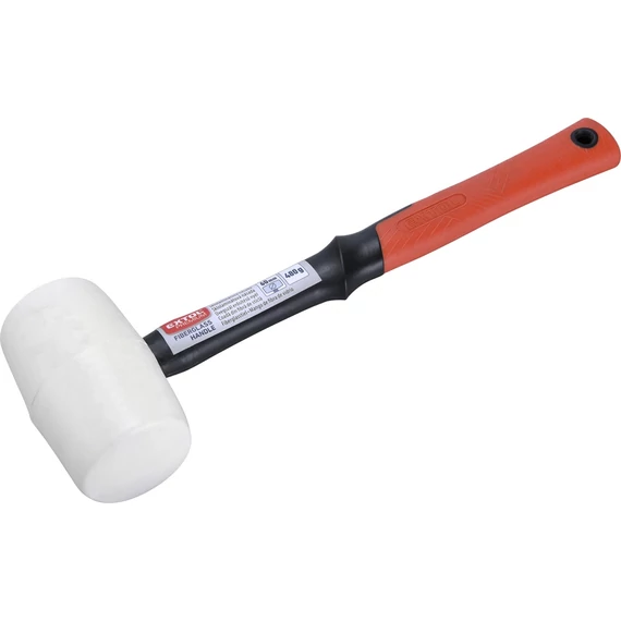 Extol gumikalapács üvegszálas nyéllel, fehér gumi, 80mm, 0.91kg