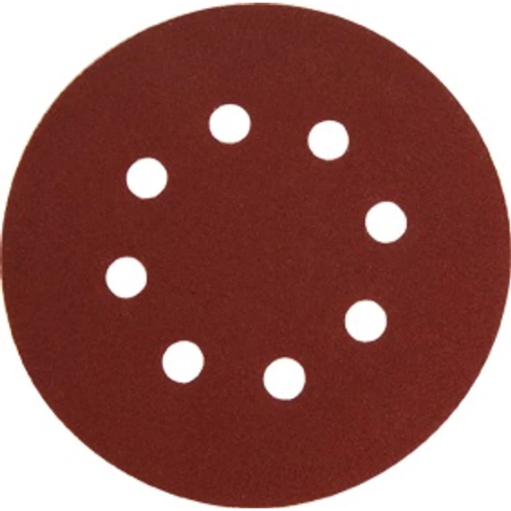 Extol csiszolókorong papír, 8 db lyukkal, tépőzáras, P80, 225mm, 10db