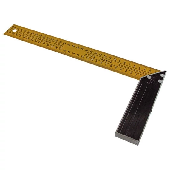 Asztalos derékszög 300×130mm, (festett alumínium, mm beosztással)