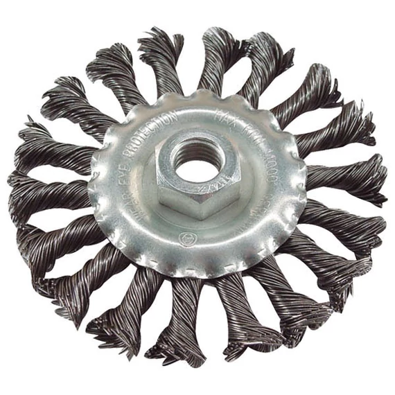 Drótcsiszoló körkefe (sodort, M14×2 sarokcsiszolóra, 115mm)