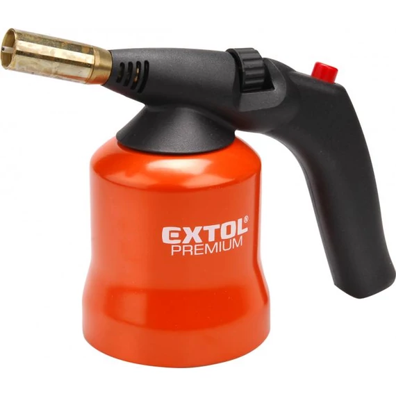 Gázlámpa forrasztáshoz, PB gázhoz, piezó gyújtásssal, max. 1200°C, 1,7kW, EN521, fém gázpalack tartó