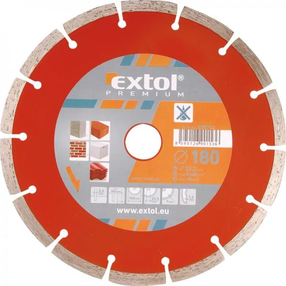 Gyémántvágó szegmenses; 150×22,2mm max.10.200 f/min