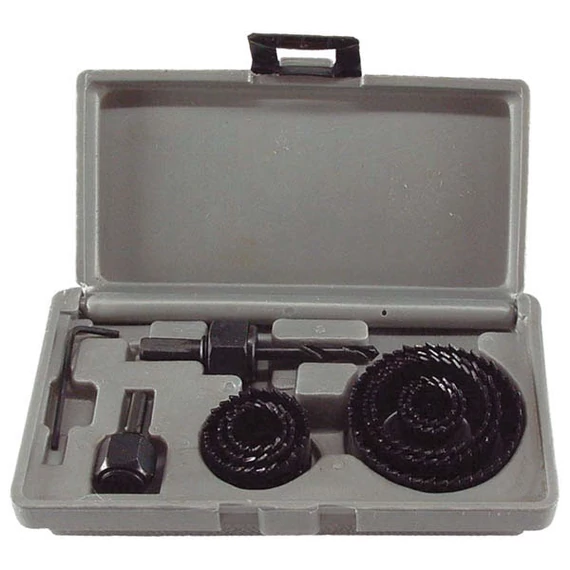 Körkivágó készlet fához (műanyag dobozban, 11db, 1", 20-65mm)