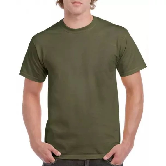 Gildan Heavy Cotton póló, olivazöld, 2XL