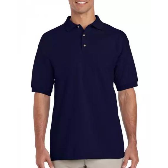 Gildan Premium Cotton galléros póló, tengerészkék, 2XL