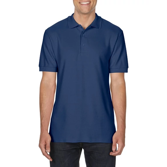 Gildan Ultra Cotton Pique galléros póló, tengerészkék, 2XL