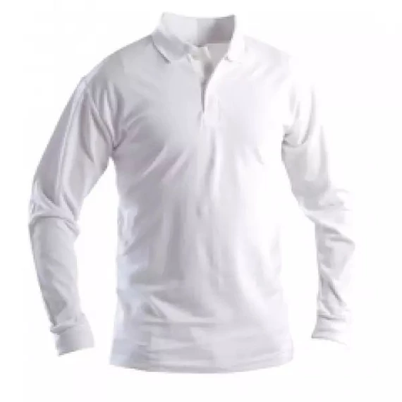 P&amp;P Standard hosszú ujjú galléros póló, fehér, 2XL