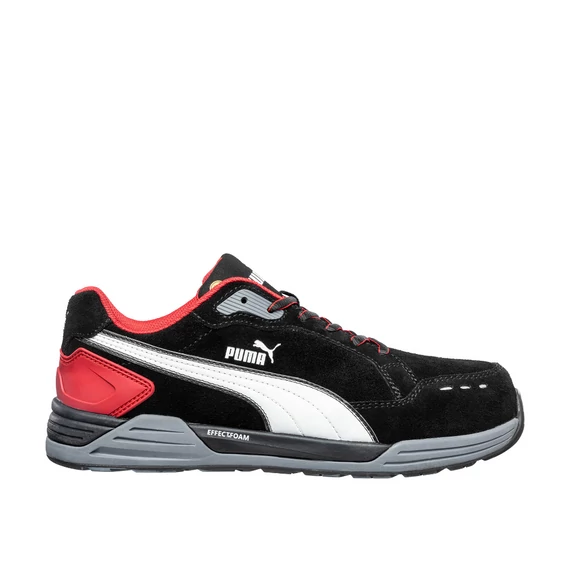 Puma Airtwist Blk Red Low S3 ESD HRO SRC munkavédelmi cipő, piros, 46
