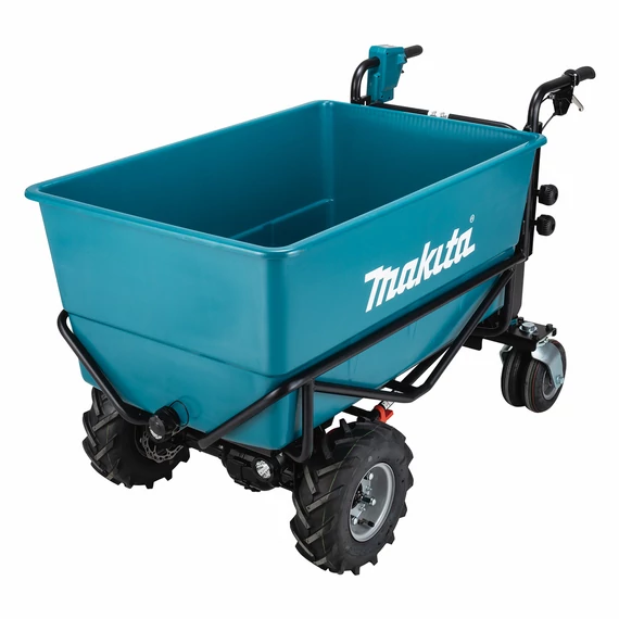 Makita DCU605Z akkus talicska, tartály felépítménnyel 300kg, 2x18V LXT Li-ion (akku és töltő nélkül)