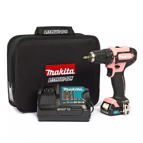 Makita DF333DSAP1 akkus fúró-csavarbehajtó, 12V CXT Li-Ion, 1x2.0Ah, pink